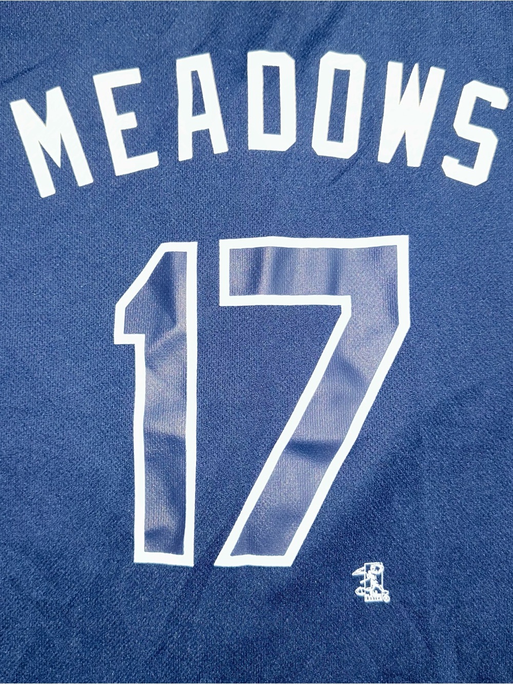 Tampa Bay Rays Meadows 17 Youth XL Navy MLB Baseball Jersey Shirt - Picture 9 of 10